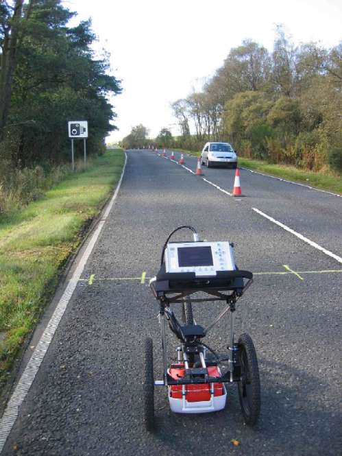 GPR - Ground penetrating radar surveys using the SIR3000. Pavement evaluation, void & cavity location